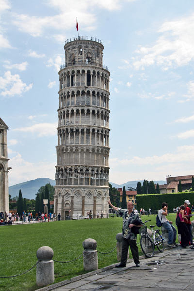 David Leaning Against the Tower of Piza