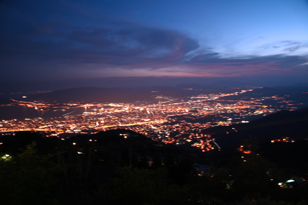 View of Volos at sunset